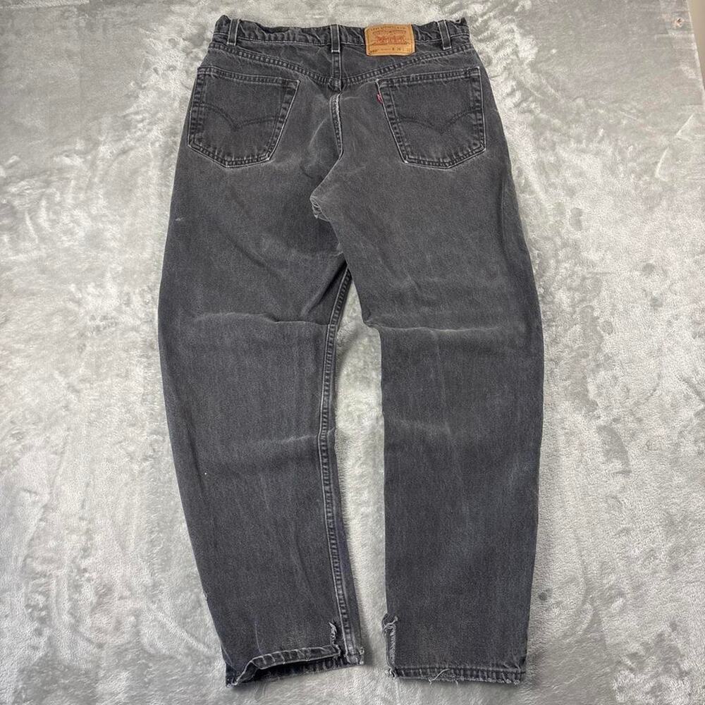 VTG 97 Levi’s 550 Relaxed Fit Jeans Men’s 36x32 {32x31.5} Faded Black Distressed - Picture 2 of 7